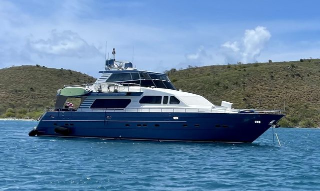 Accompany motor yacht QARA on an enticing Virgin Islands yacht charter 