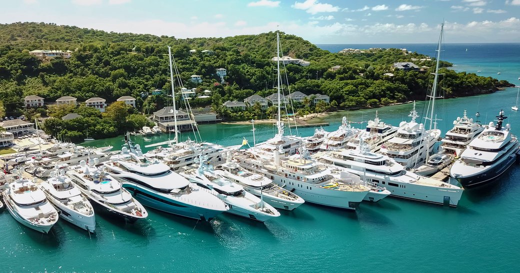 Falmouth Harbour in the Caribbean